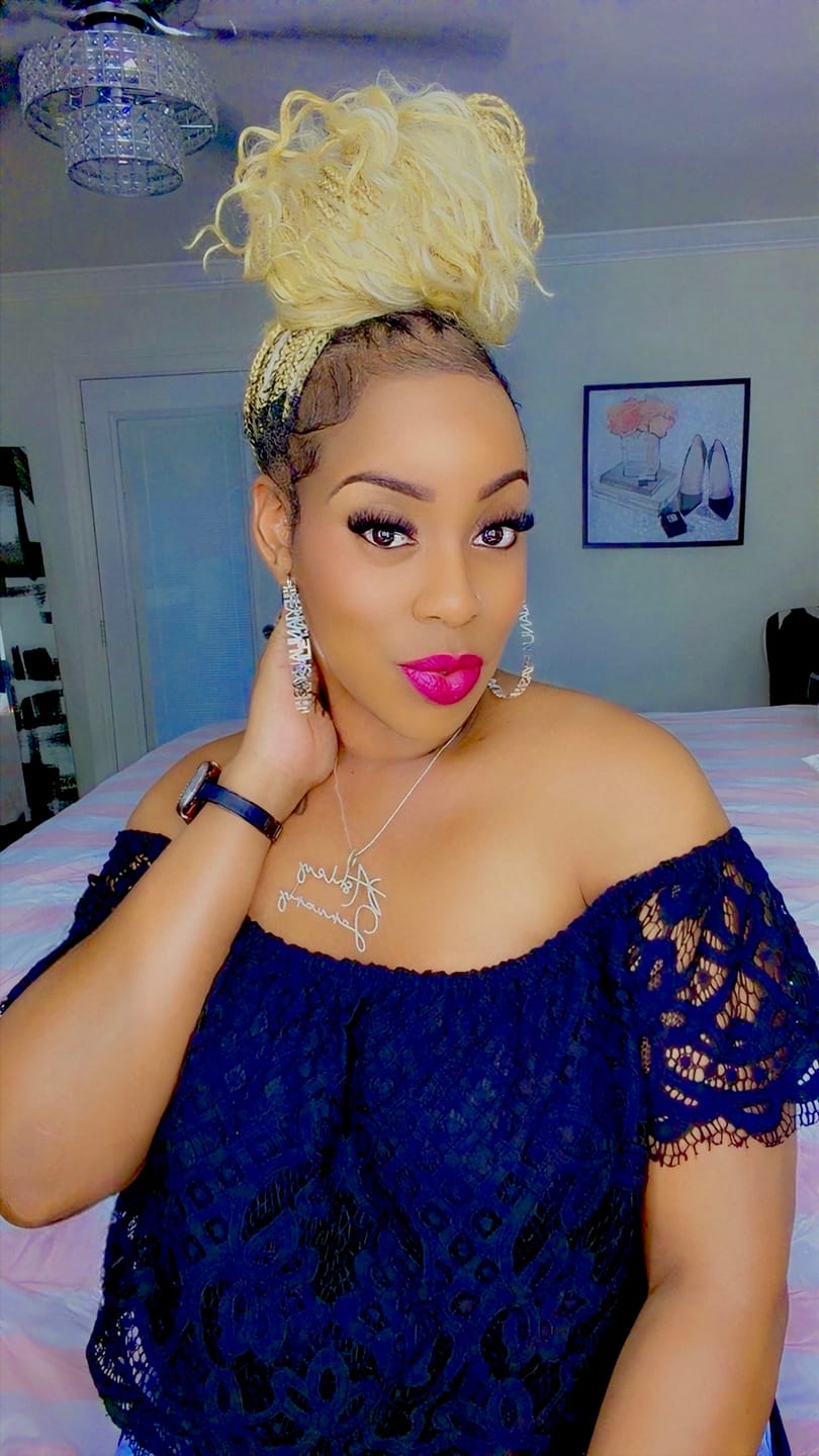 Customer photo review of Hoop Name Earrings
