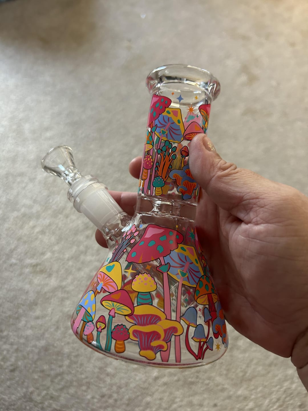 Customer photo review of COLORFUL MUSHROOM BONG 6"