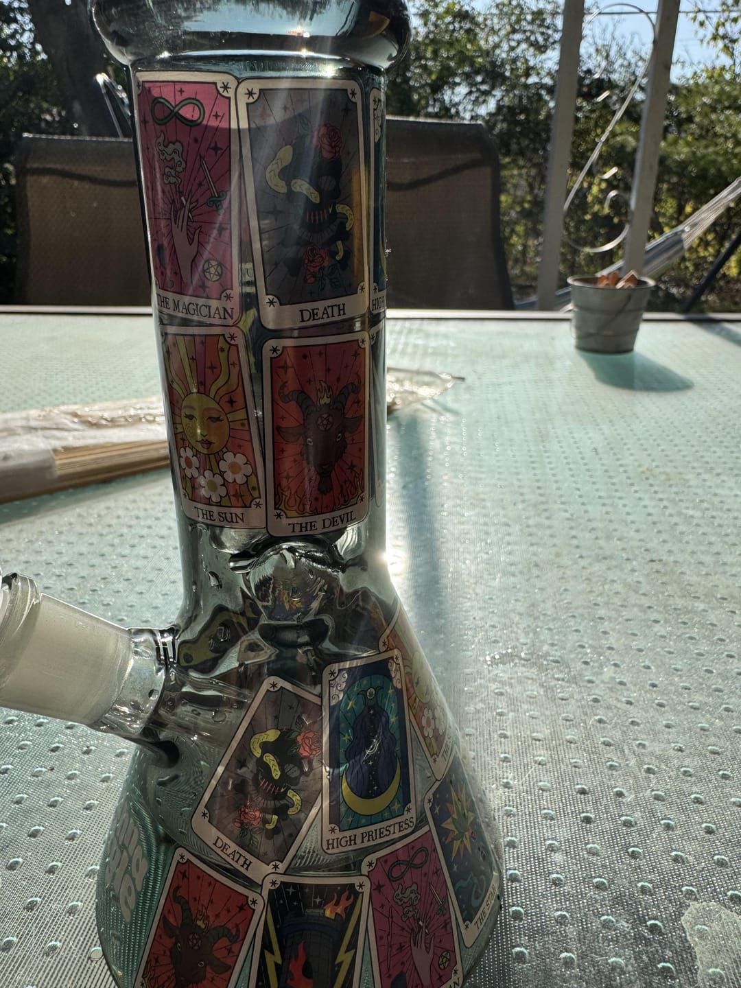 Customer photo review of TAROT CARD BONG 8"