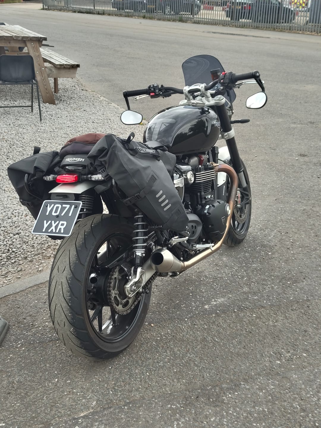 Customer photo review of Classic Metal Pressed 7.5 × 6 Motorbike Number Plate