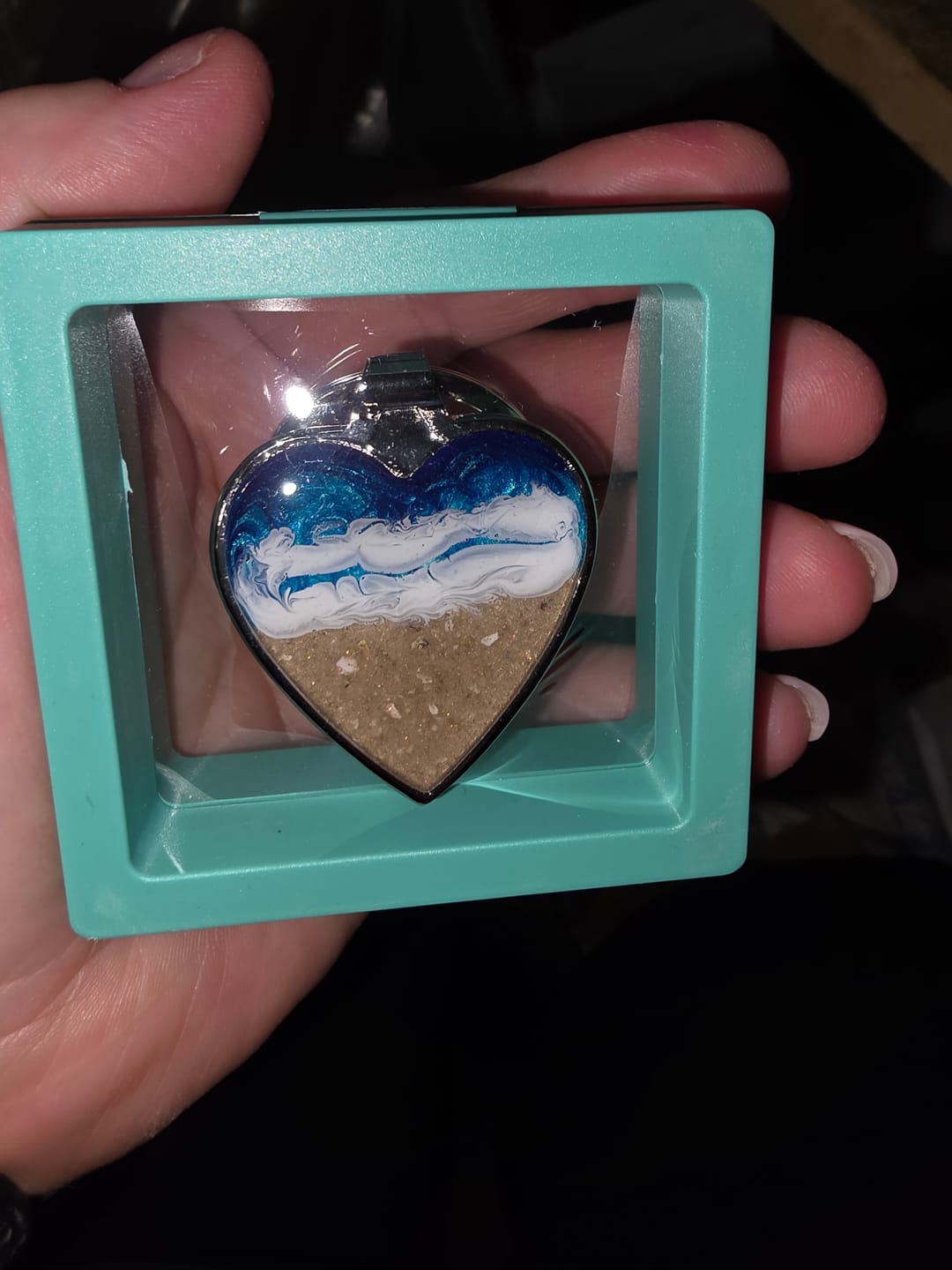 Customer photo review of Seaside Heart Keyring