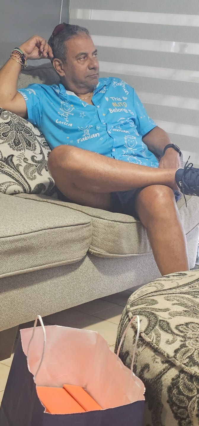 Customer photo review of Personalized Hawaiian Shirt- This Grandpa Belongs To Doodle
