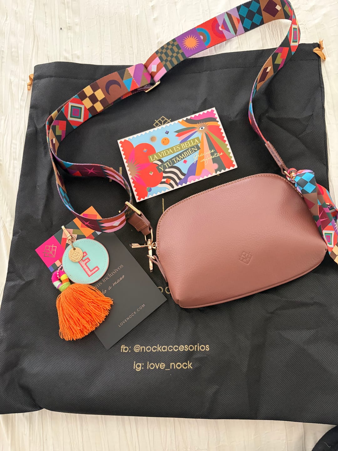 Customer photo review of Crossbody Julia Moka Mousse