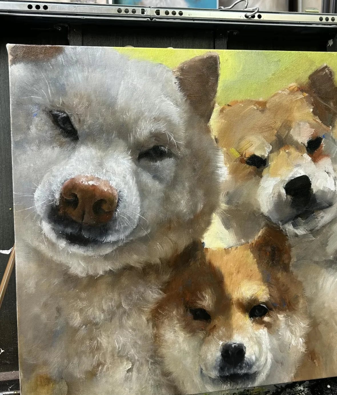 Customer photo review of Modern Pet Portrait | Hand-painted Pet Portrait
