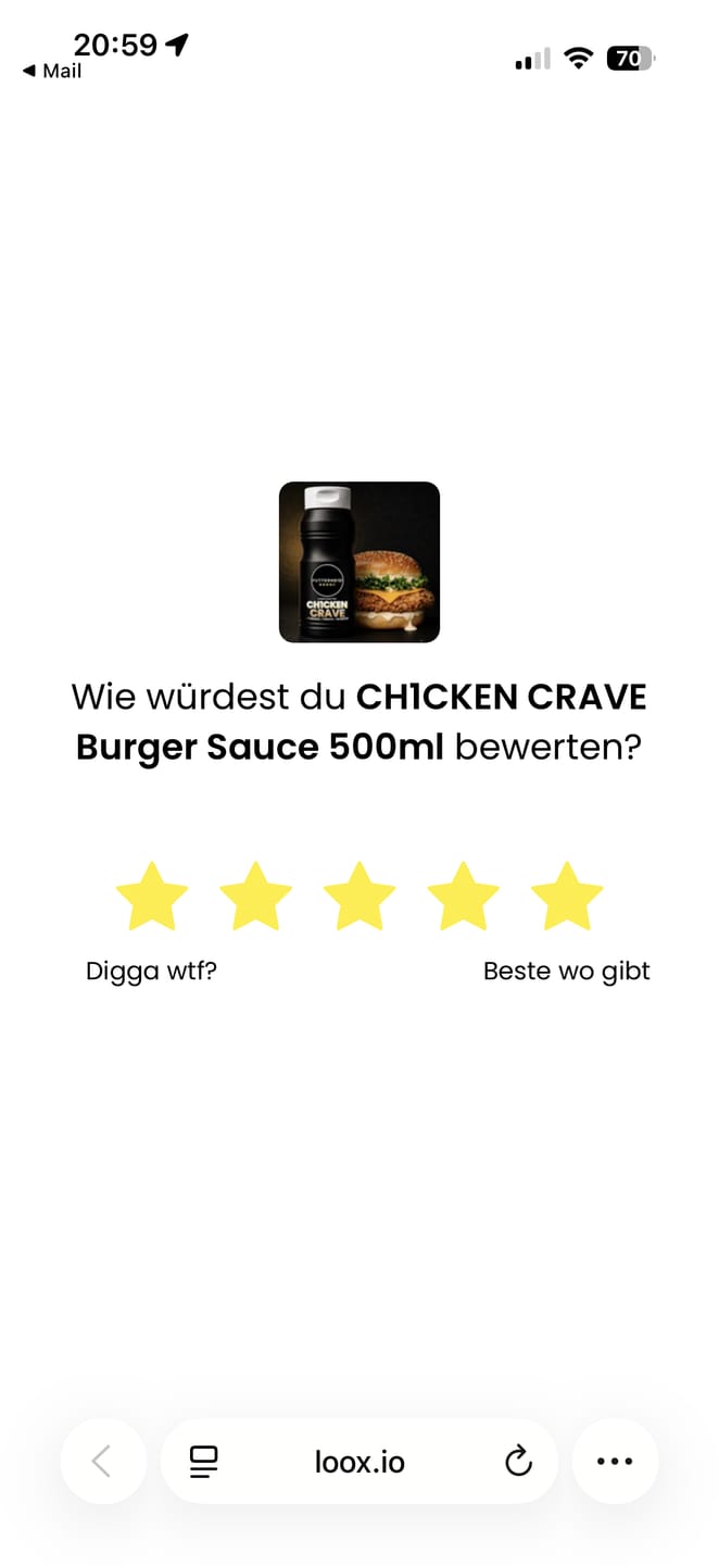 Customer photo review of CH1CKEN CRAVE Burger Sauce 500ml
