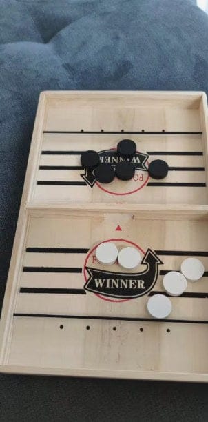 Customer photo review of Schleuder Schach Brettspiel aus Holz | Familienspiel Geschicklichkeit bildschirmfrei Holzspielzeug