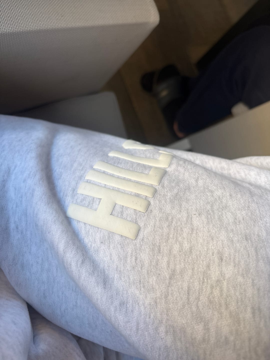 Customer photo review of GATED COMMUNITY CUFFED SWEATPANTS LIGHT GREY