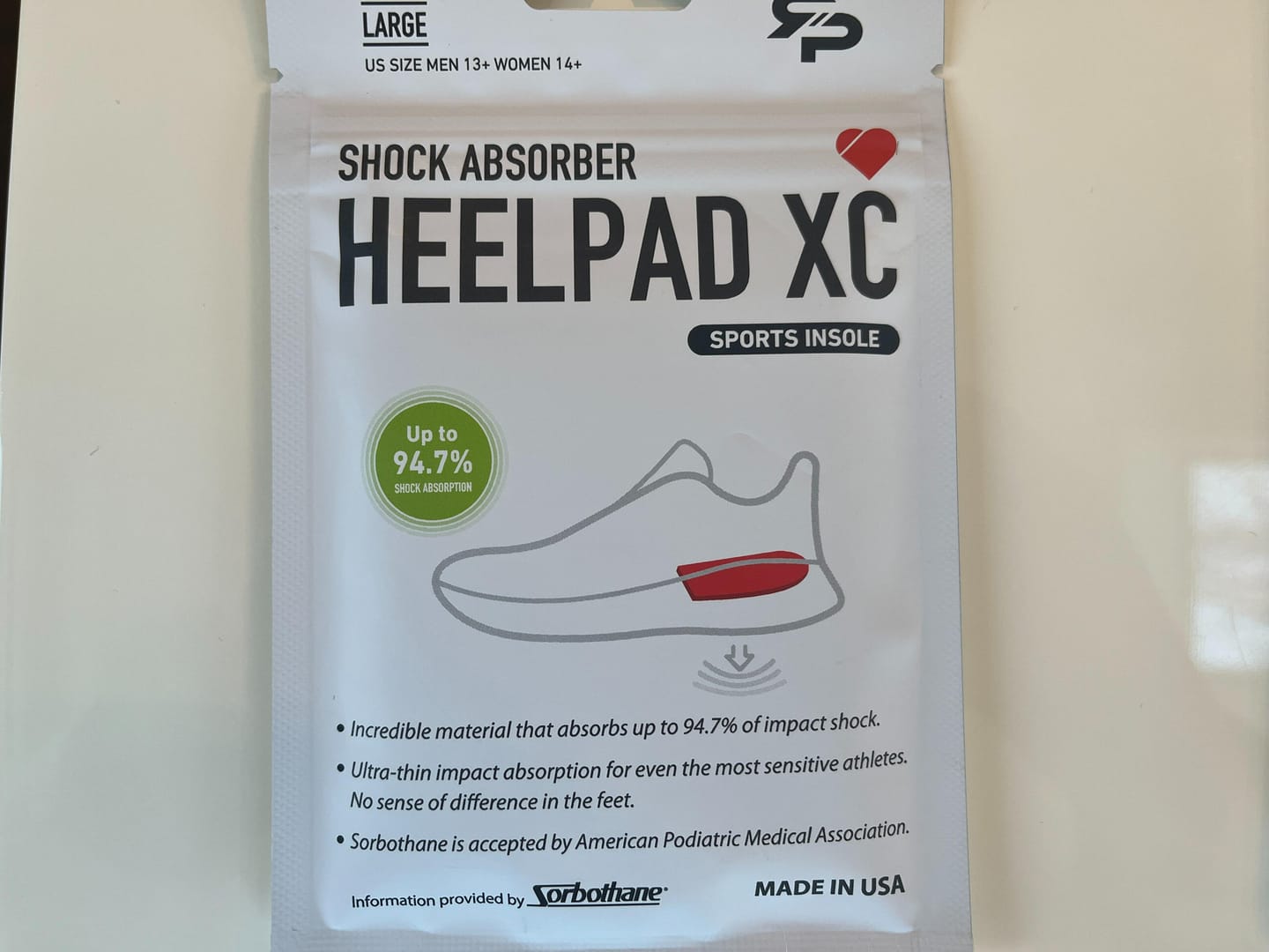 Customer photo review of Heel Pad XC