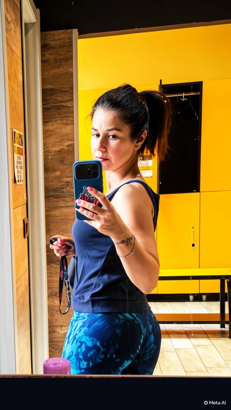 Customer photo review of Leggings Push Up Elements Acqua Turchese Blu