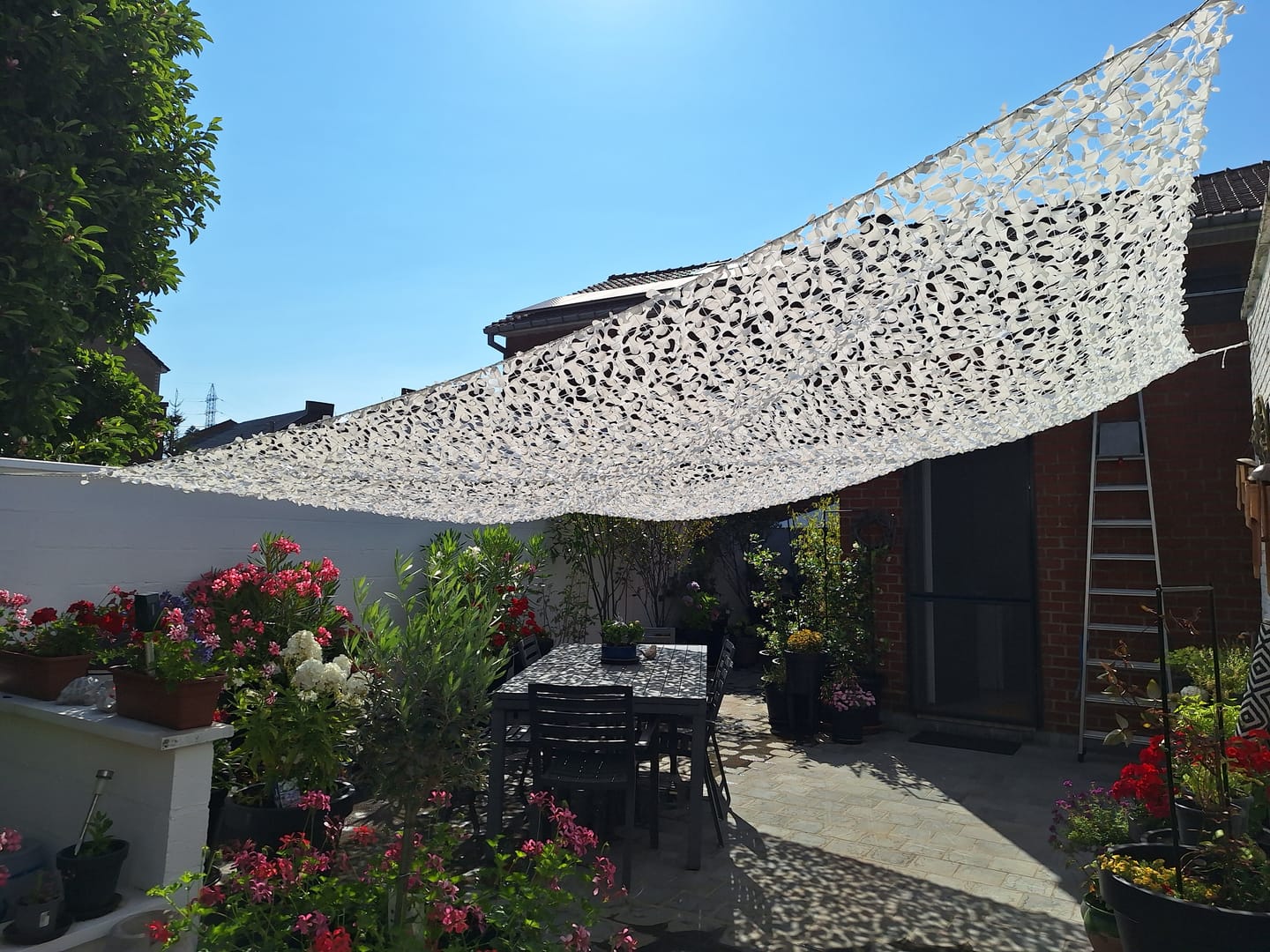 Customer photo review of Filet de camouflage renforcé blanc