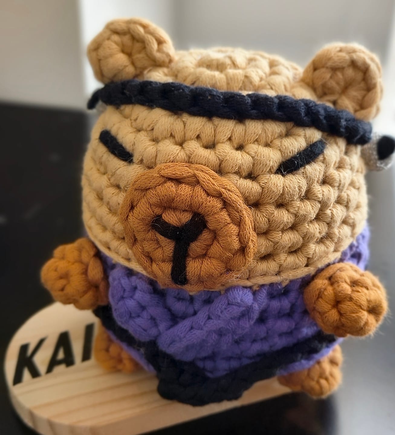 Customer photo review of Kai The Ninja Capybara Crochet Kit