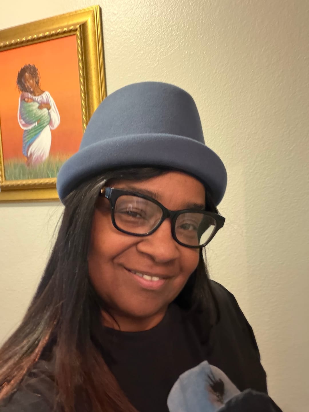 Customer photo review of Russian Pillbox Hat - Navy