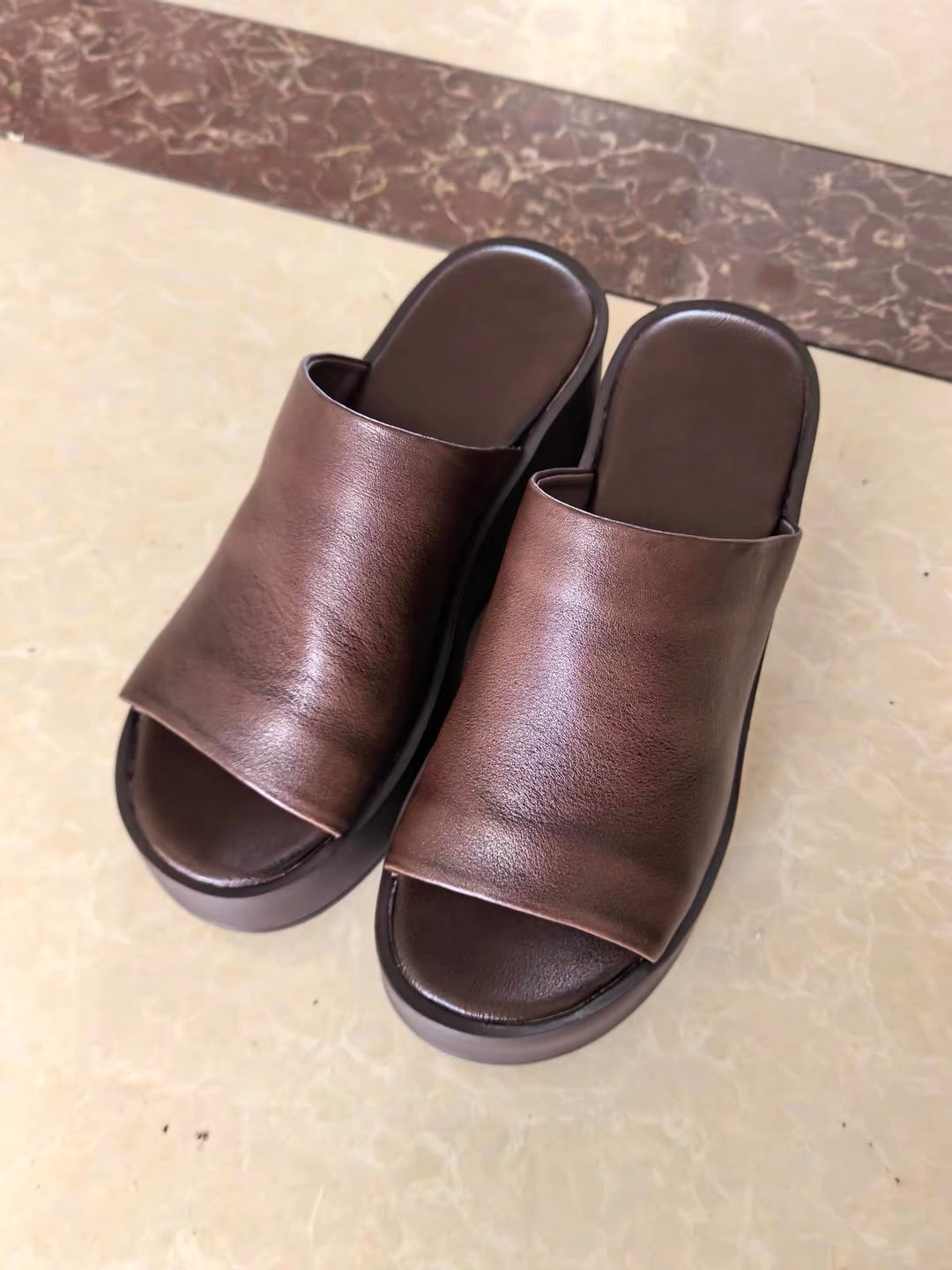 Customer photo review of Summer Comfortable Open Toe Wedge Sandals Slippers