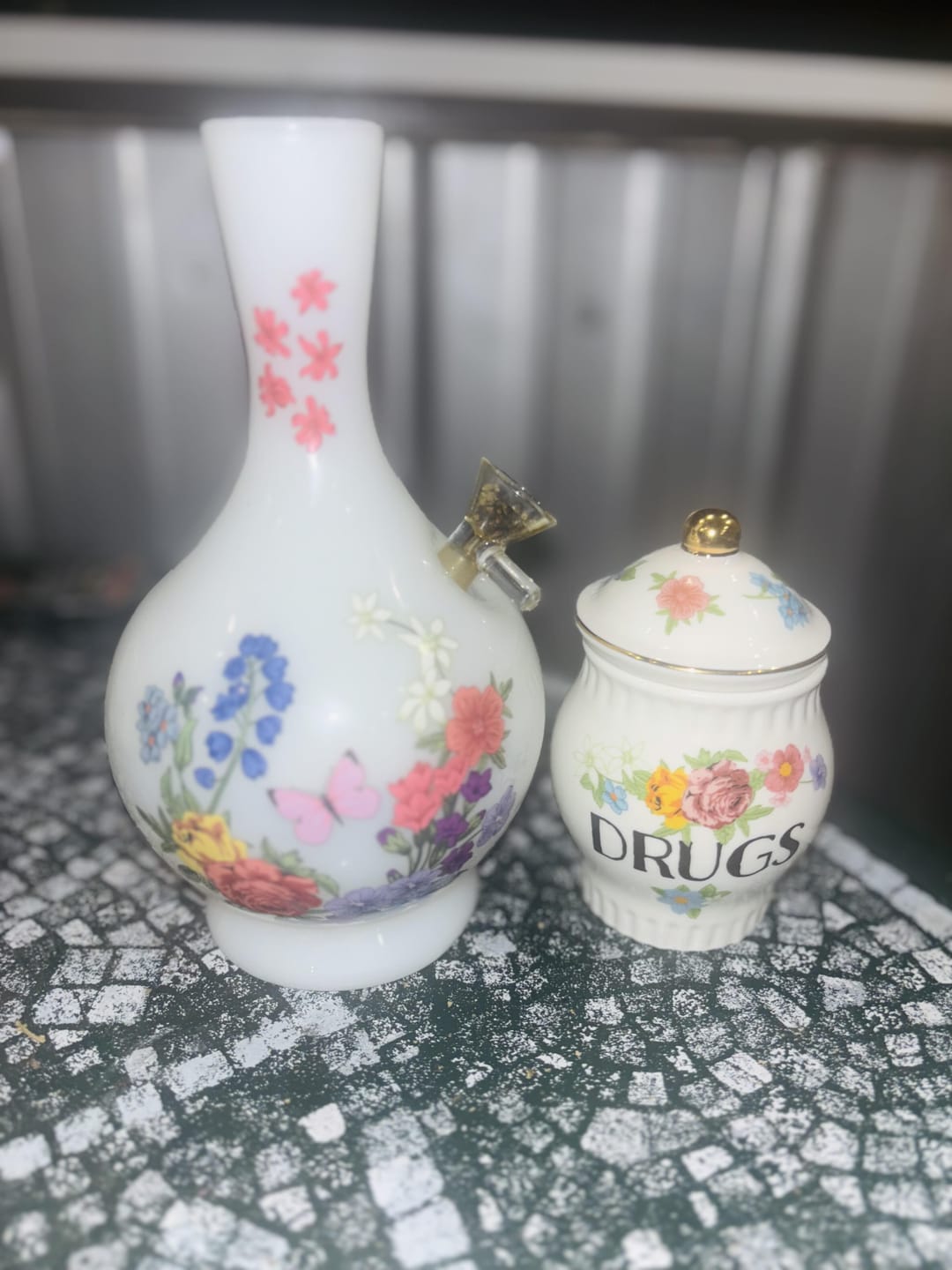 Customer photo review of FLORAL VASE BONG
