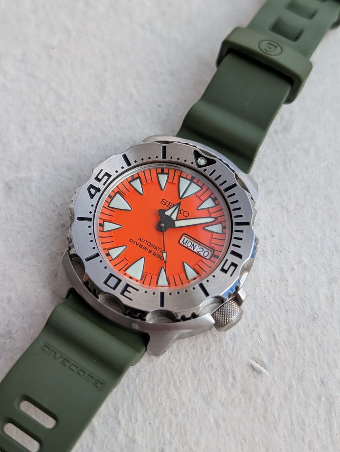 Customer photo review of Divecore - American FKM - HP Professional Diving Watch Strap - Olive SBWC