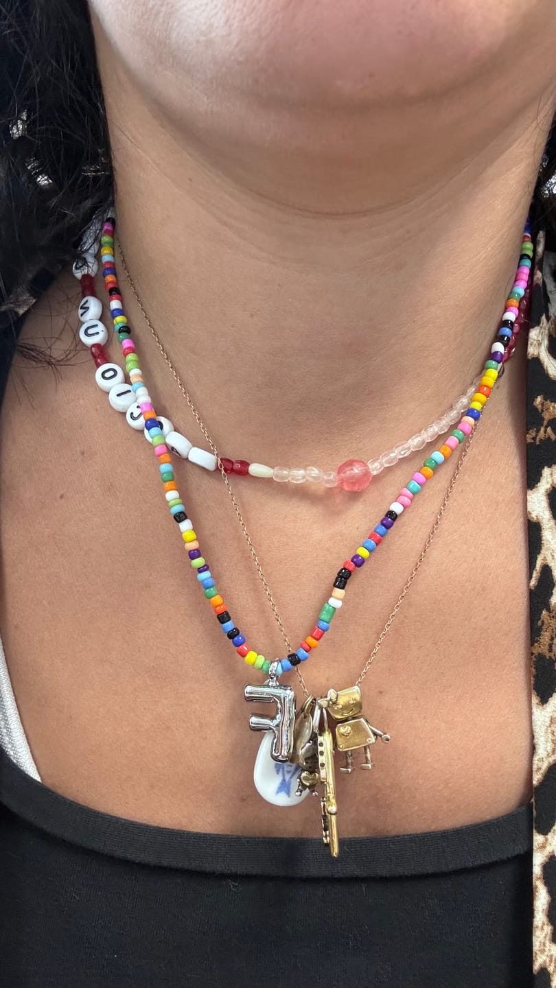 Customer photo review of Marvello Initial Necklace