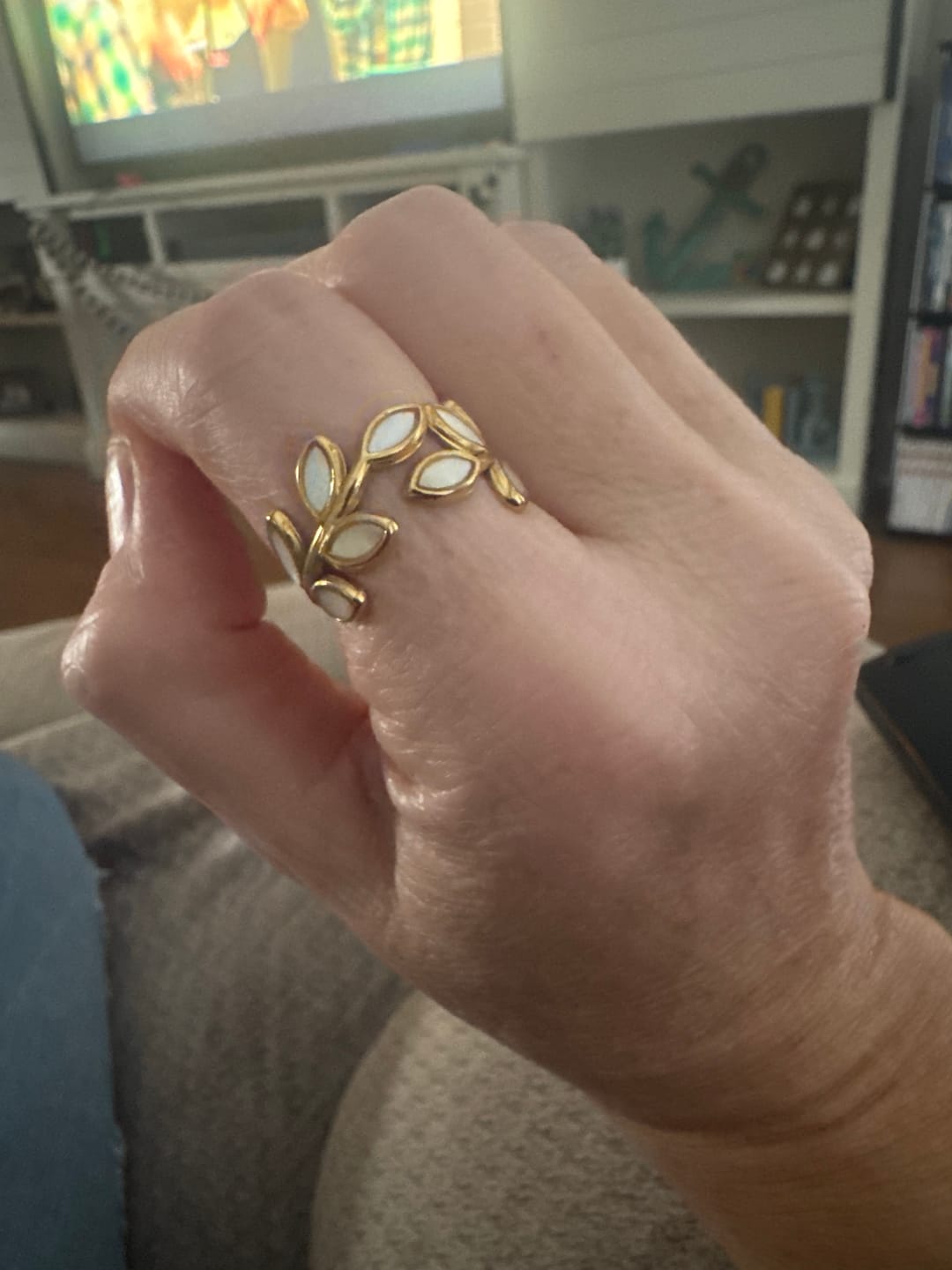 Customer photo review of Gold Leaf Ring