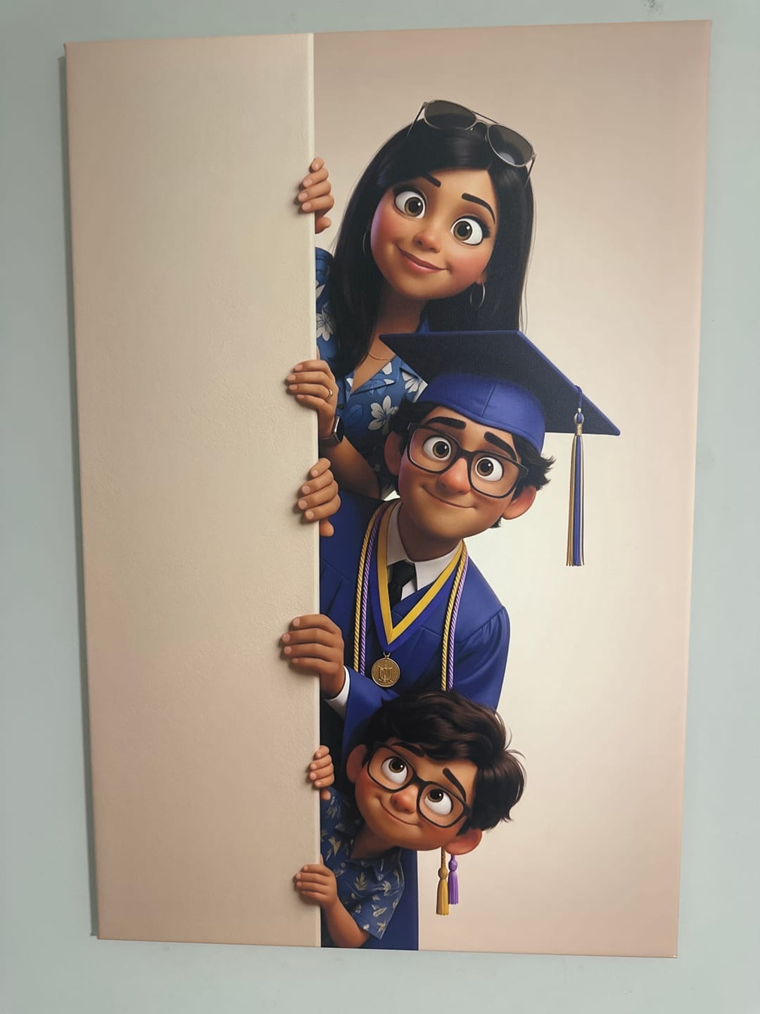 Customer photo review of Personalized Canvas - Animated Wall