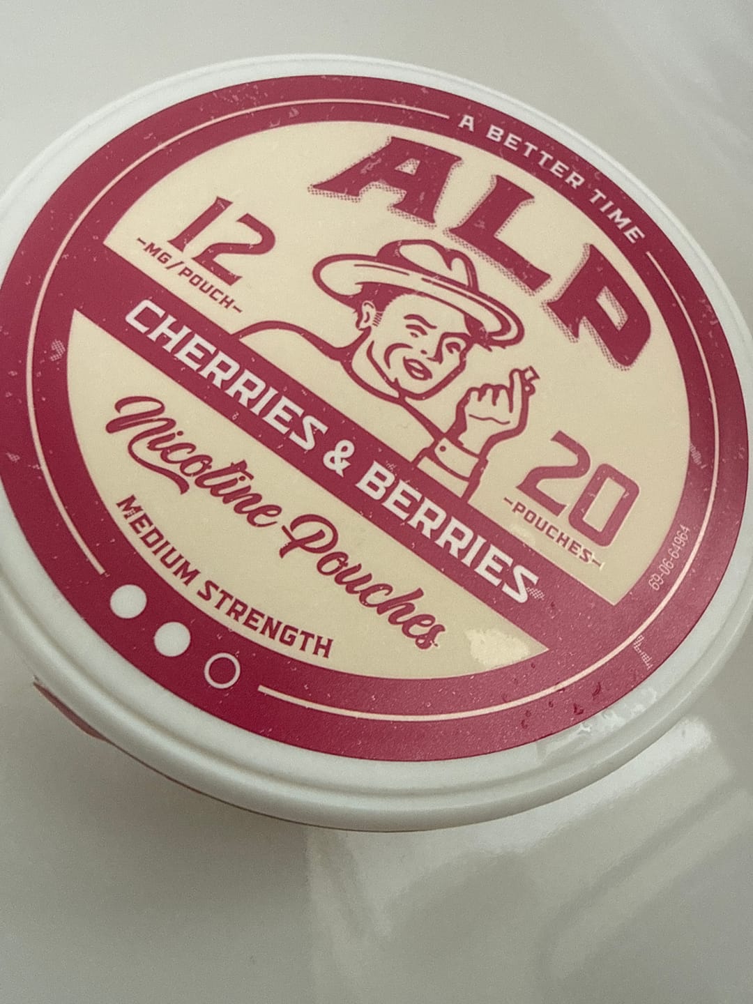 Customer photo review of Cherries & Berries Nicotine Pouches