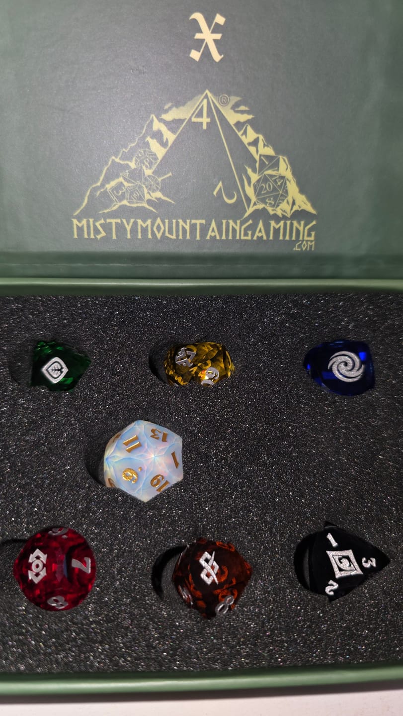 Customer photo review of PRE-ORDER | The Diagem Dice Set | Tales from the Stinky Dragon x Misty Mountain Gaming