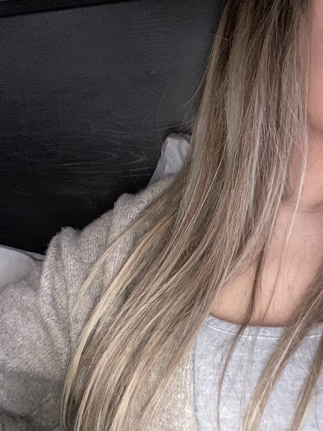 Customer photo review of 3x5 Inches Human Hair Toppers Mono Base Balayage Blonde #3/8/22