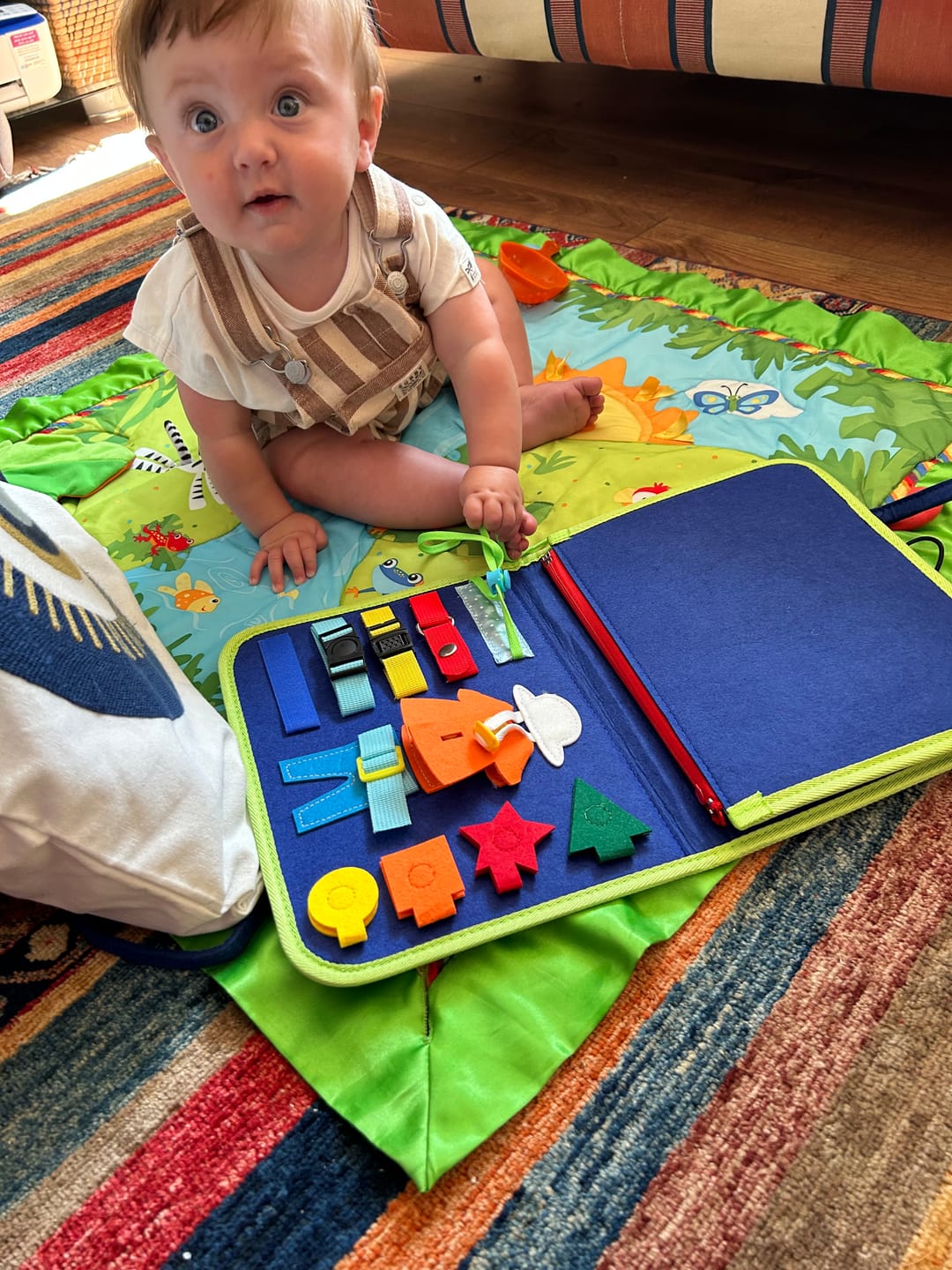 Customer photo review of BusyNest – Sensory Play Board for Little Learners