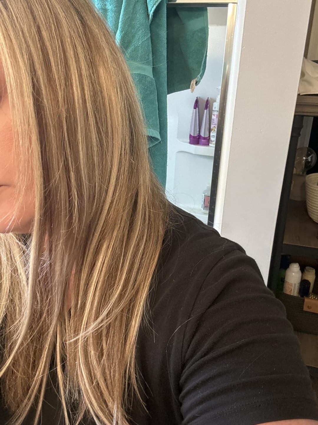 Customer photo review of 13x13cm Human Hair Toppers Mono Base Balayage Blonde #3/8/22