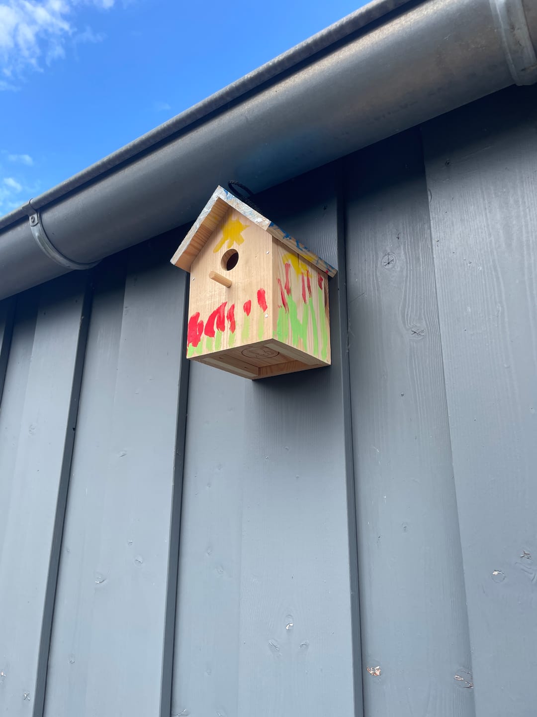 Customer photo review of Vogelhaus-Bausatz für Kinder zum Bemalen
