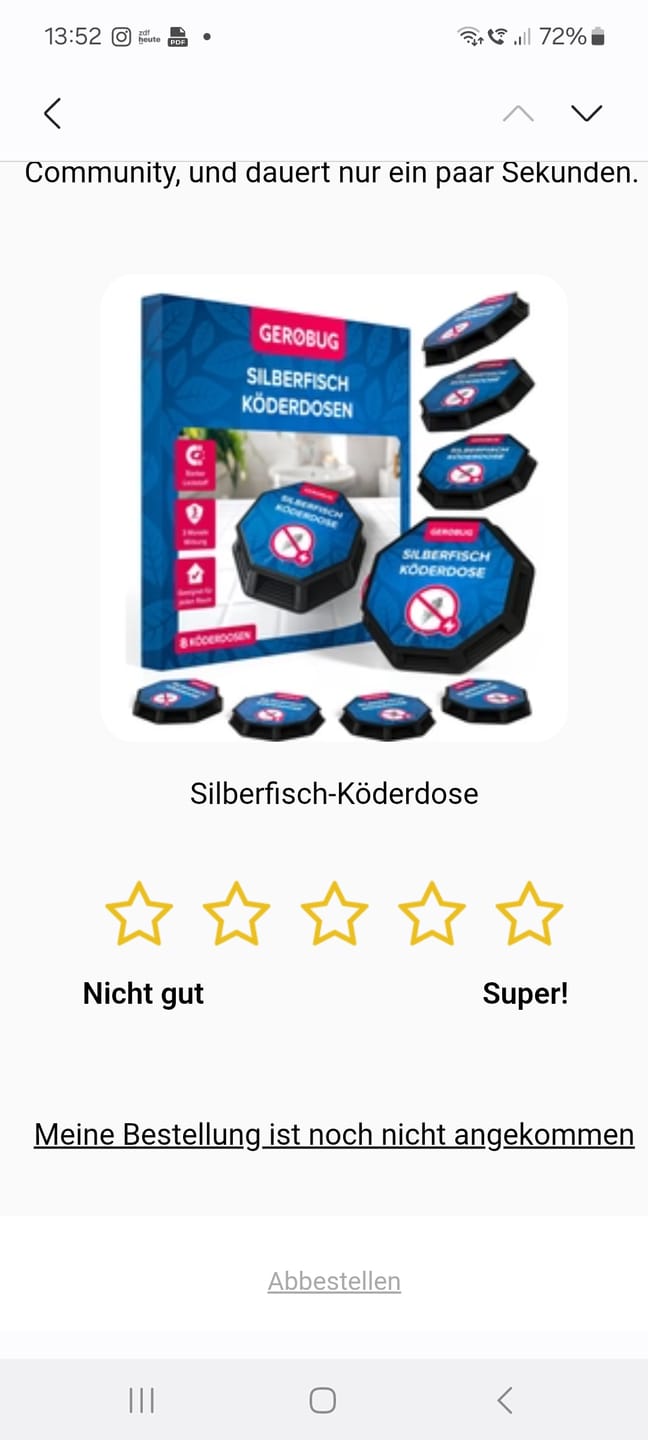 Customer photo review of Silberfisch-Köderdose