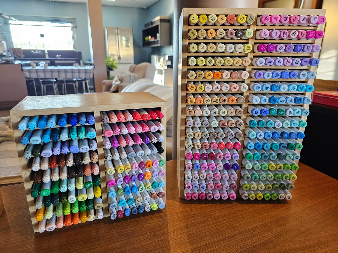 Customer photo review of Ohuhu Bamboo Marker Organizer