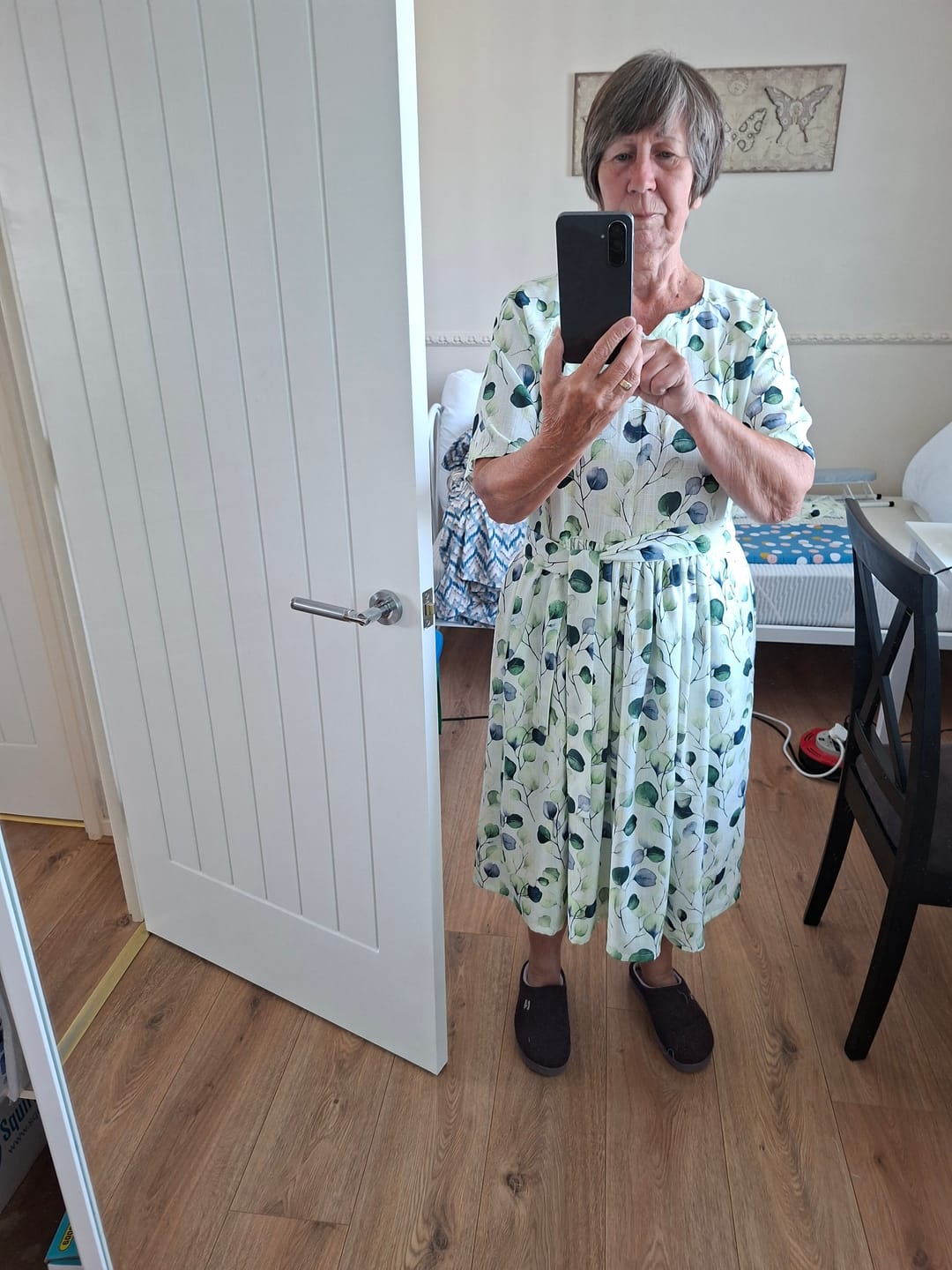 Customer photo review of Petal and Vine Linen Viscose Fabric
