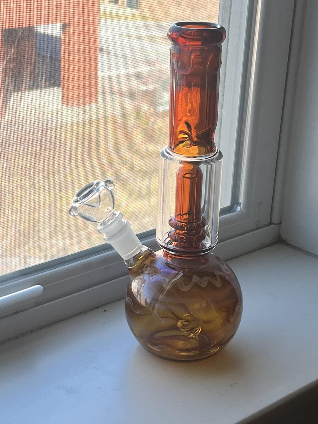 Customer photo review of AMBER SWIRL BONG