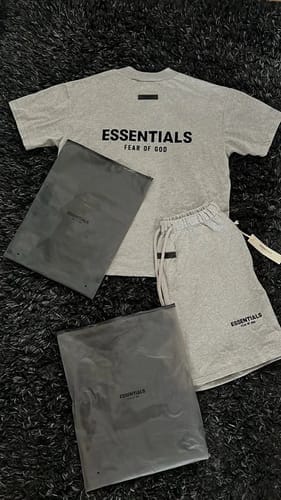 Customer photo review of Fear of God Essentials NBA Black White Full set