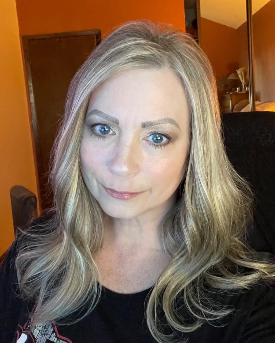 Customer photo review of 3x5 Inches Human Hair Toppers Mono Base Chunky Highlights #P8/60
