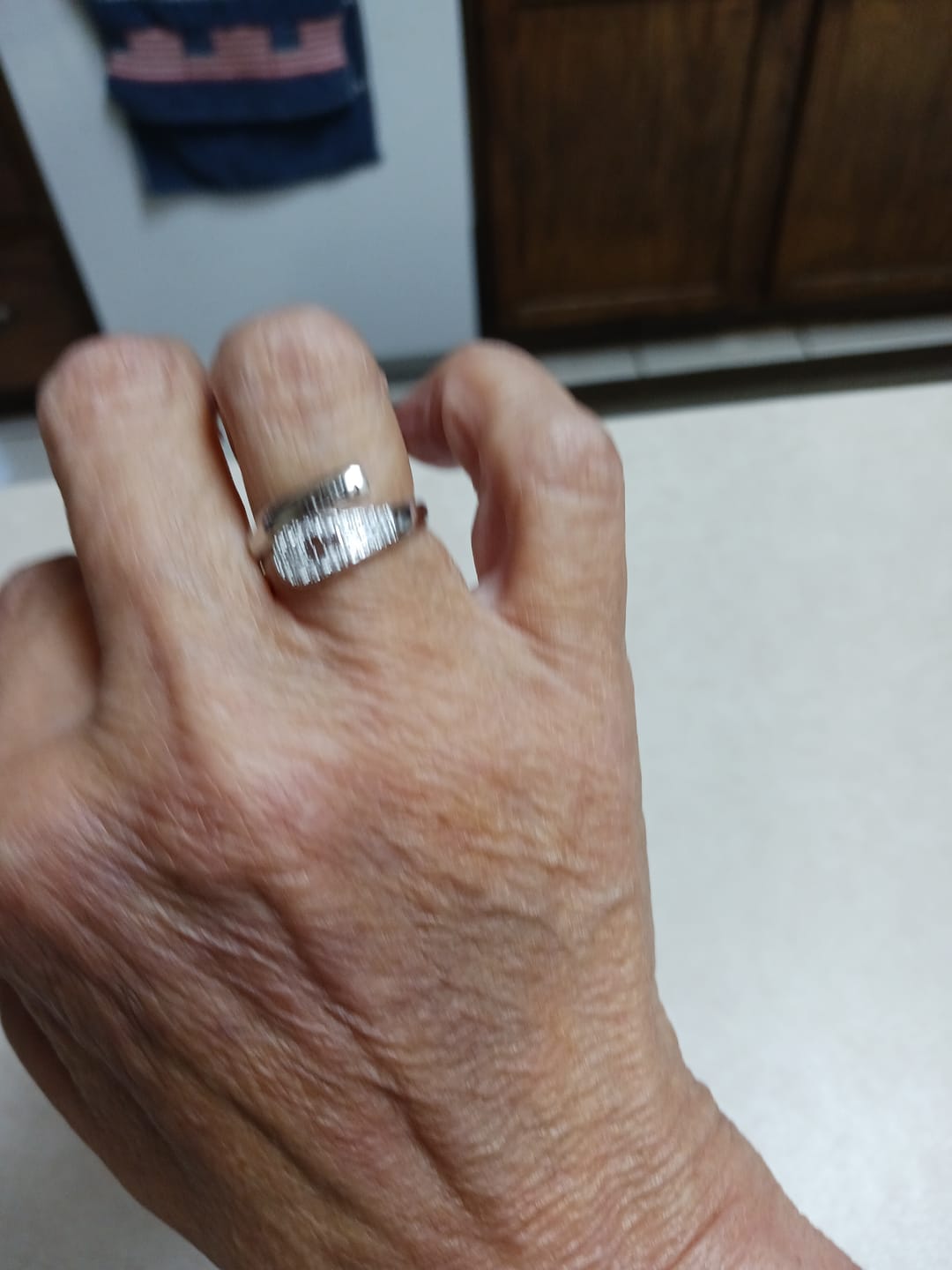 Customer photo review of "FAITH" Handmade Christian Family Ring in Zircon & 925 Sterling Silver (GIFTING OFFER)