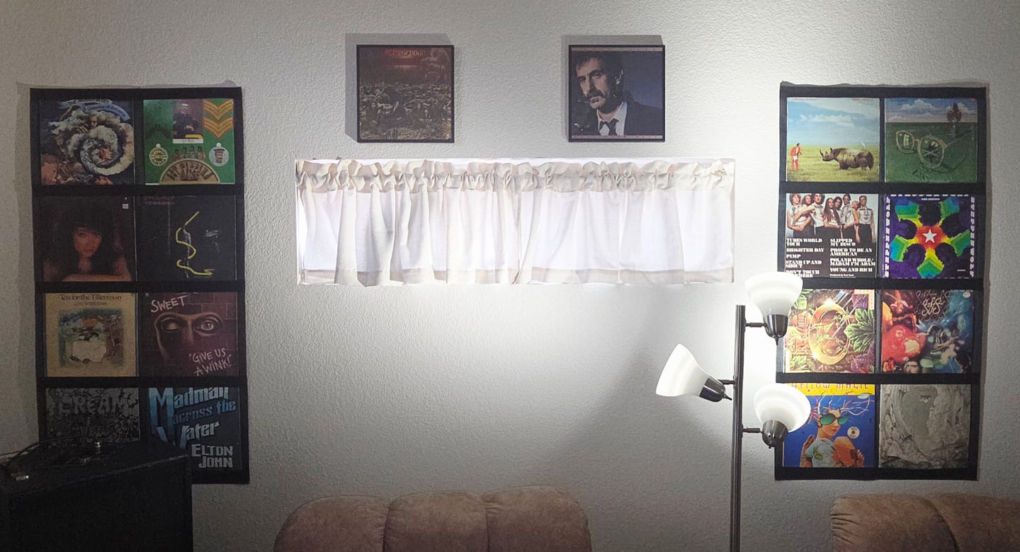 Customer photo review of 12" Vinyl Record Display Frame - LP Wall Storage