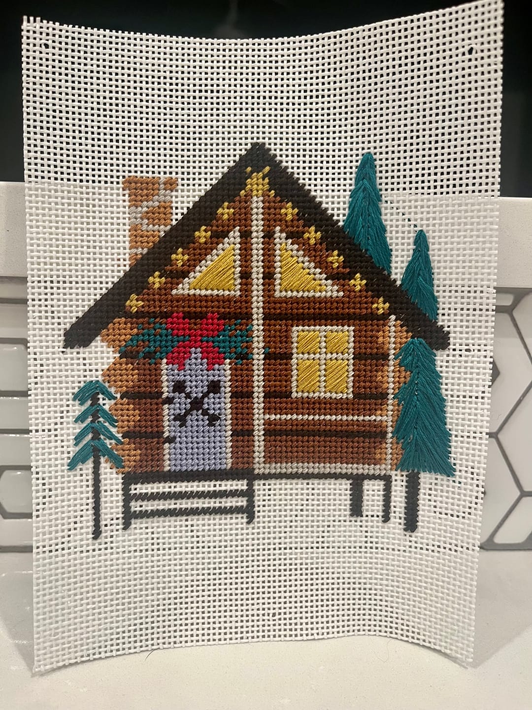Customer photo review of Little Village Cross Stitch Patterns eBook