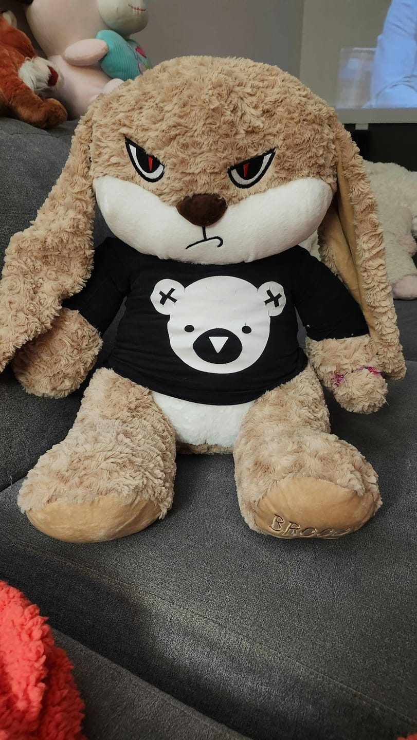Customer photo review of Broody™, el conejito con más actitud 😠