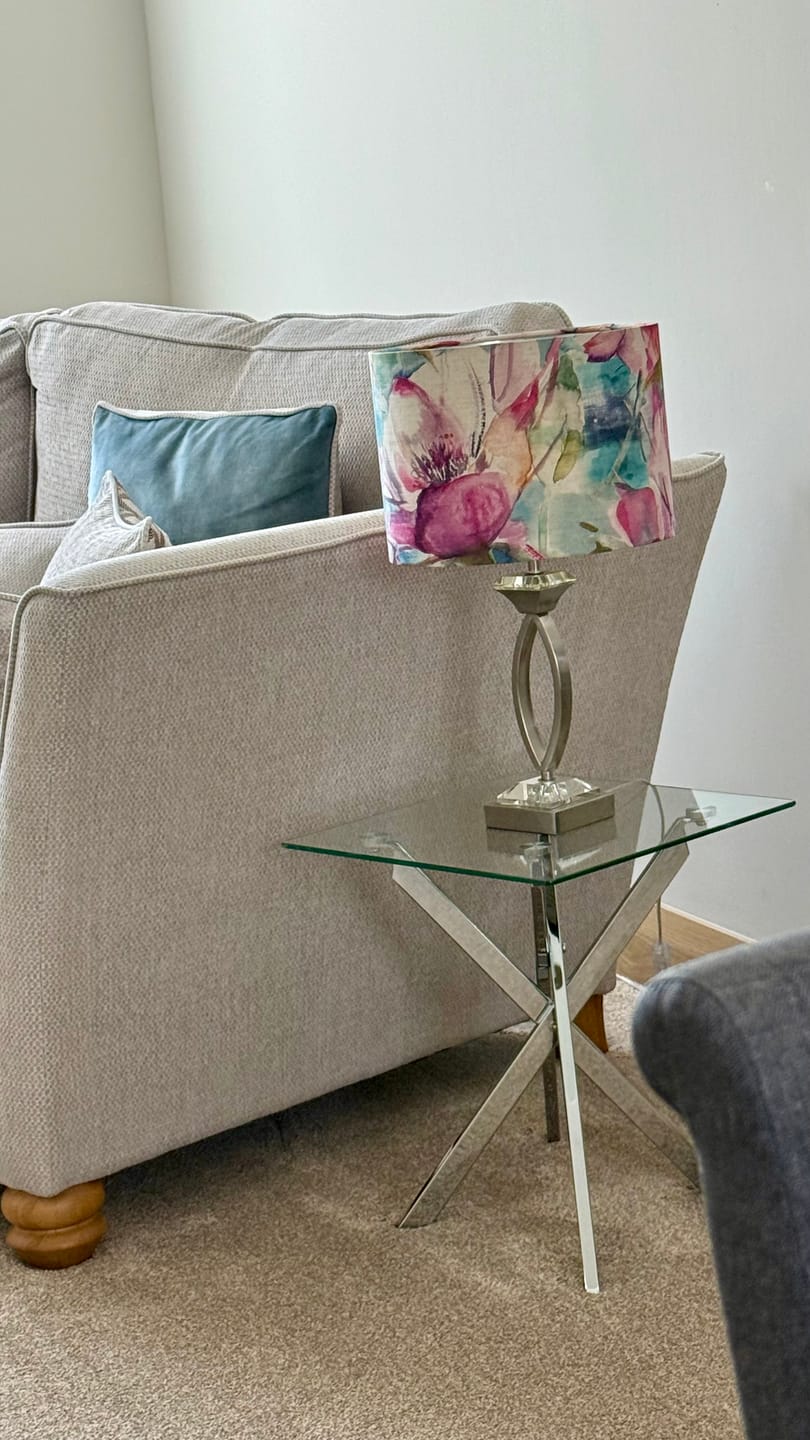 Customer photo review of Handmade Floral Handmade Lampshade