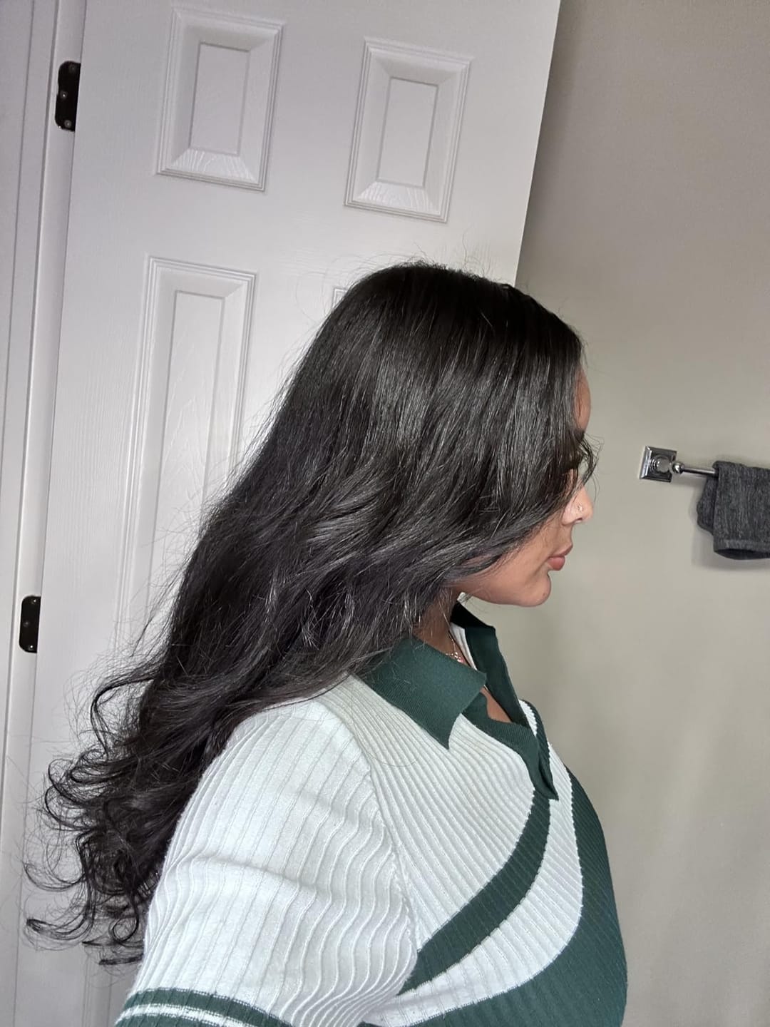 Customer photo review of 13x13cm Human Hair Toppers Mono Base Off Black #1B