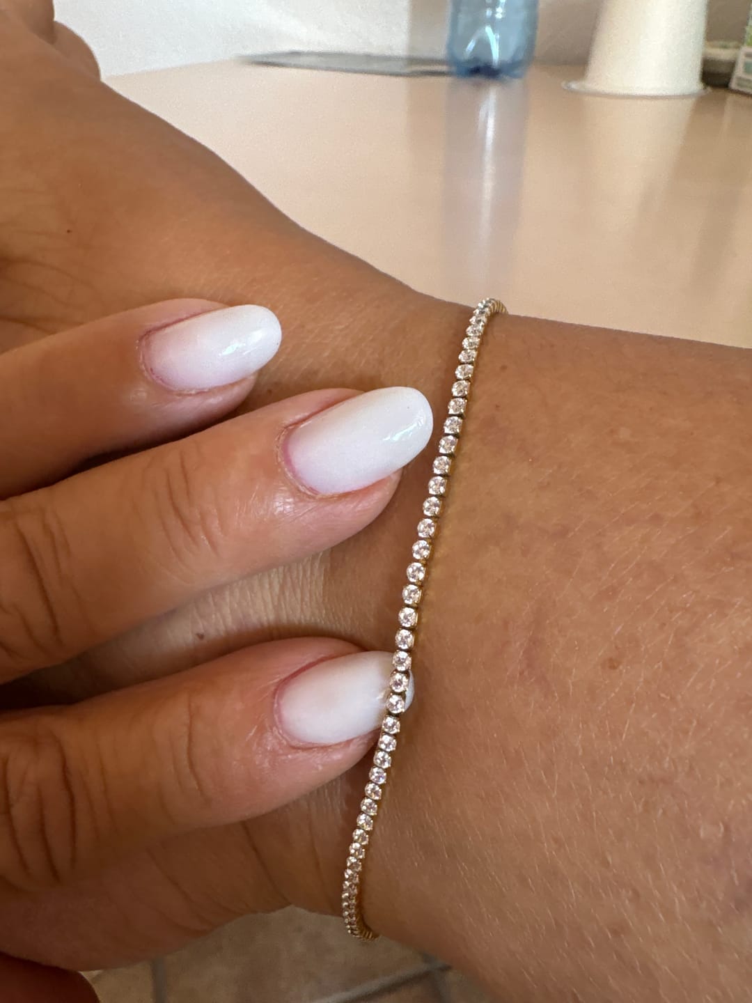 Customer photo review of Cavigliera Tennis Pietra 2 mm base ACCIAIO inox