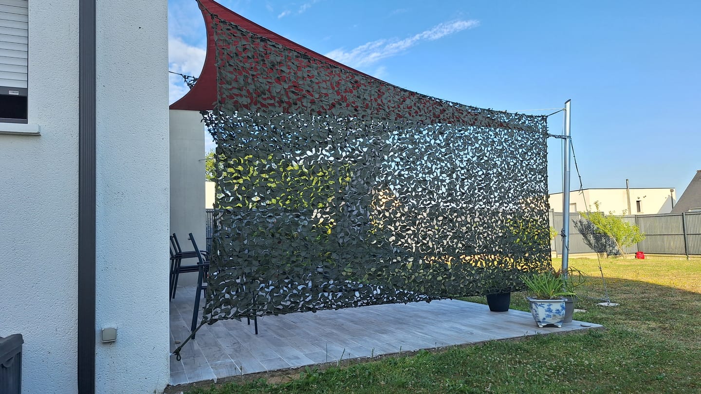 Customer photo review of Filet de camouflage renforcé vert