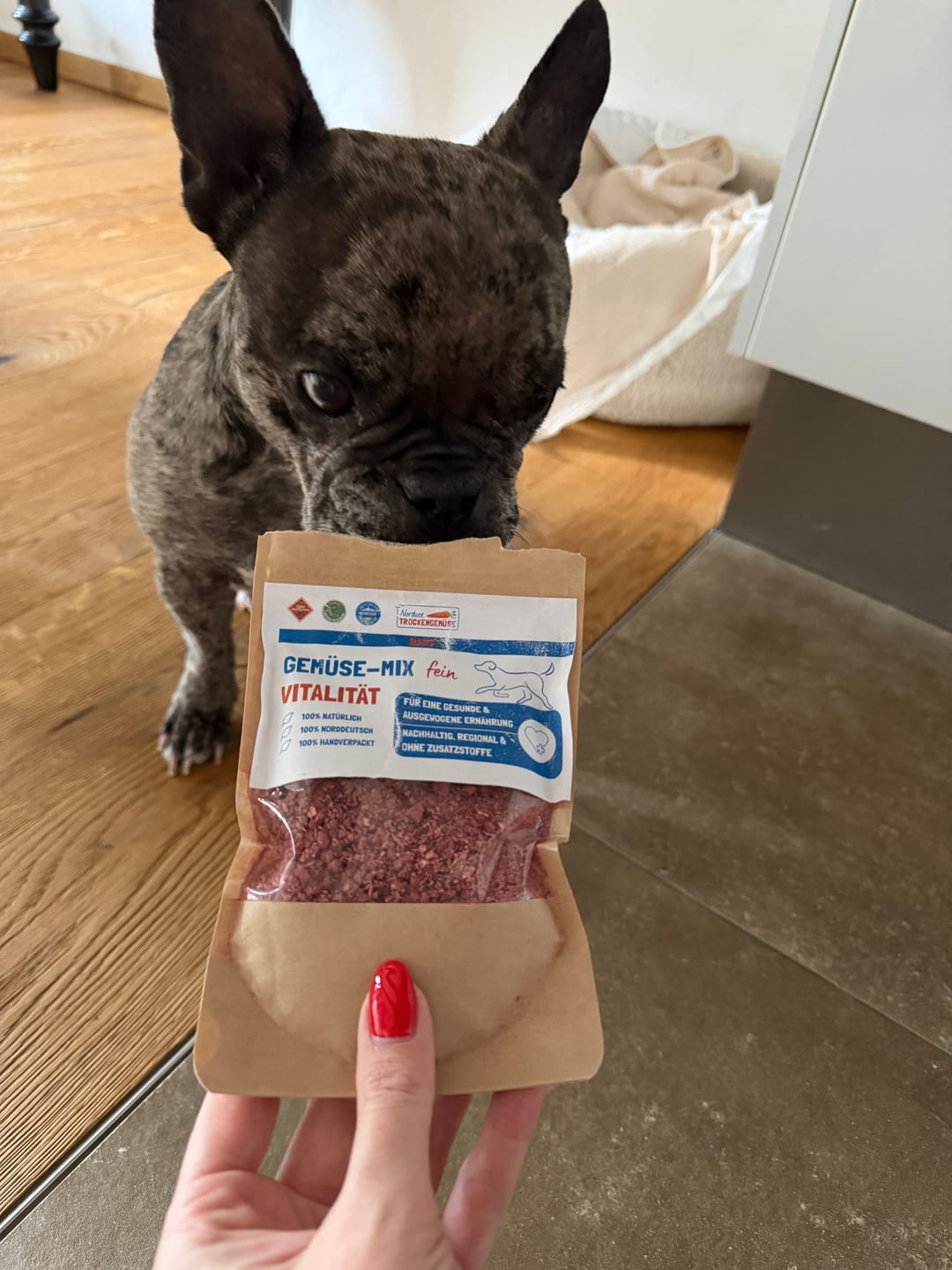 Customer photo review of Feiner Gemüsemix für Hunde - 50g Probe