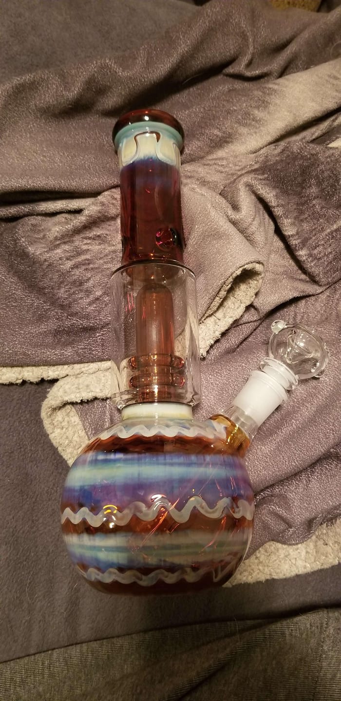 Customer photo review of AMBER SWIRL BONG