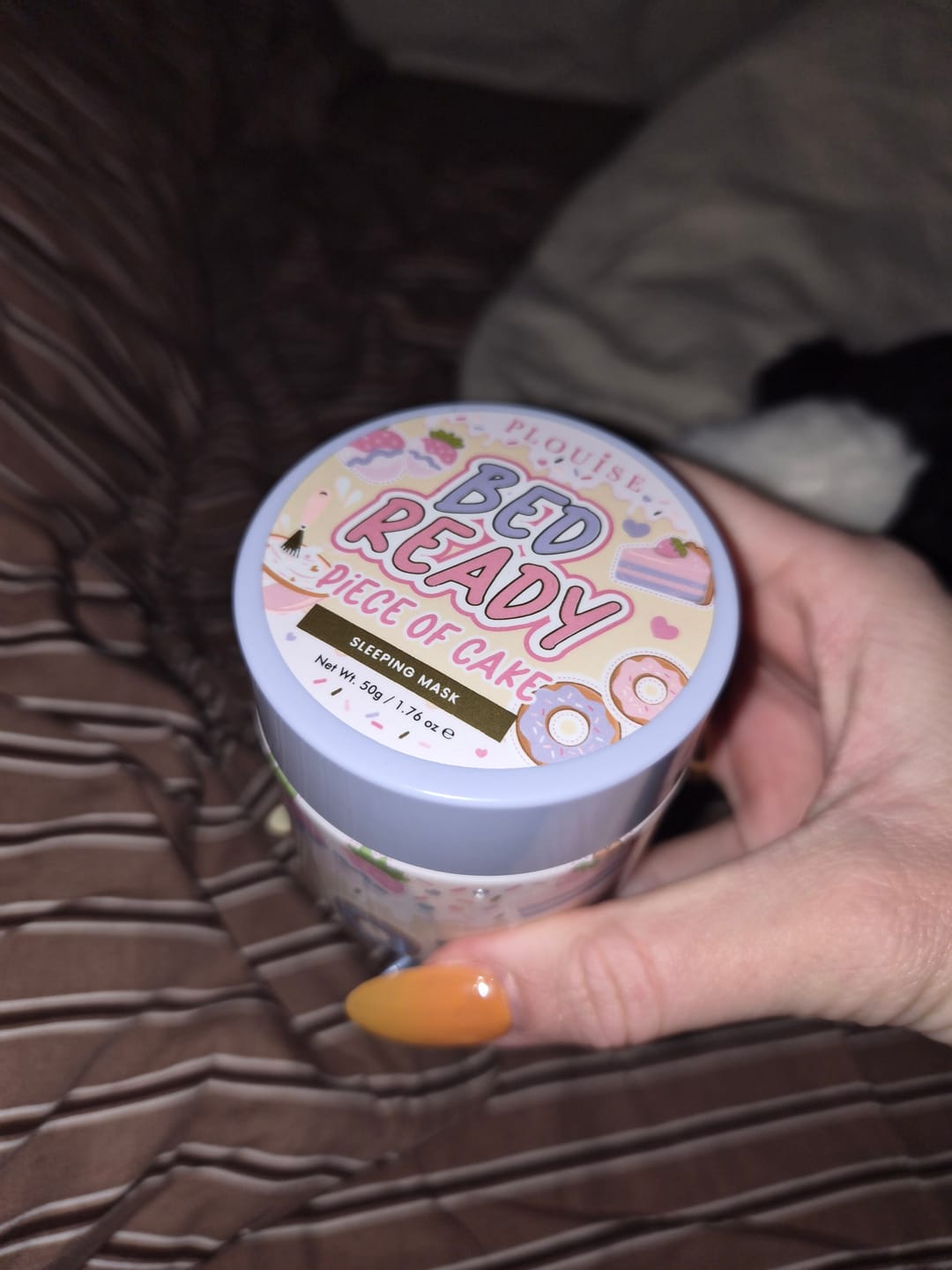 Customer photo review of Bed Ready Gel Overnight Face Mask