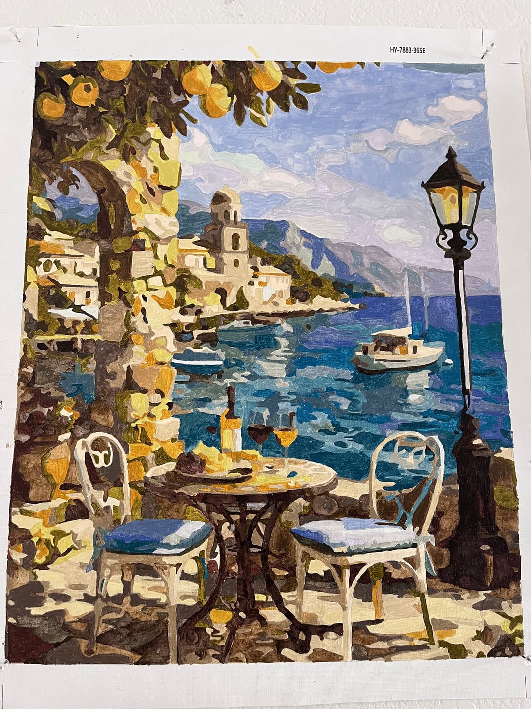 Customer photo review of Paint by Numbers - Lemons in summer, Mediterranean