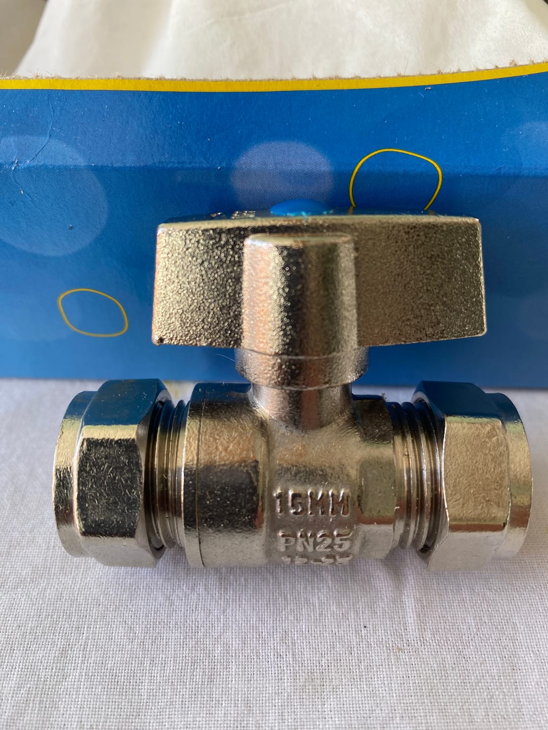 Customer photo review of 15mm IsoPlus Chrome Full Feature Isolation Valve | Plumbing Water Shut-Off Stopcock