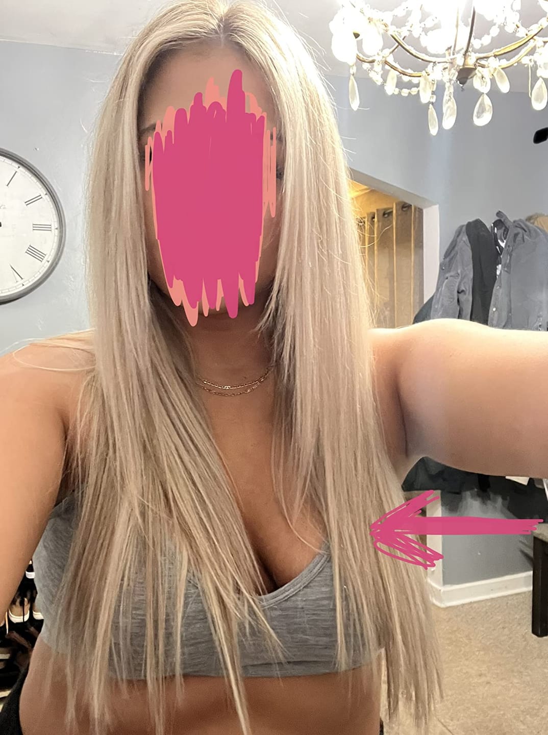 Customer photo review of [Pre Order] 6x6 Inches Virgin Human Hair Toppers Fishnet Base Blonde Highlights #16/22