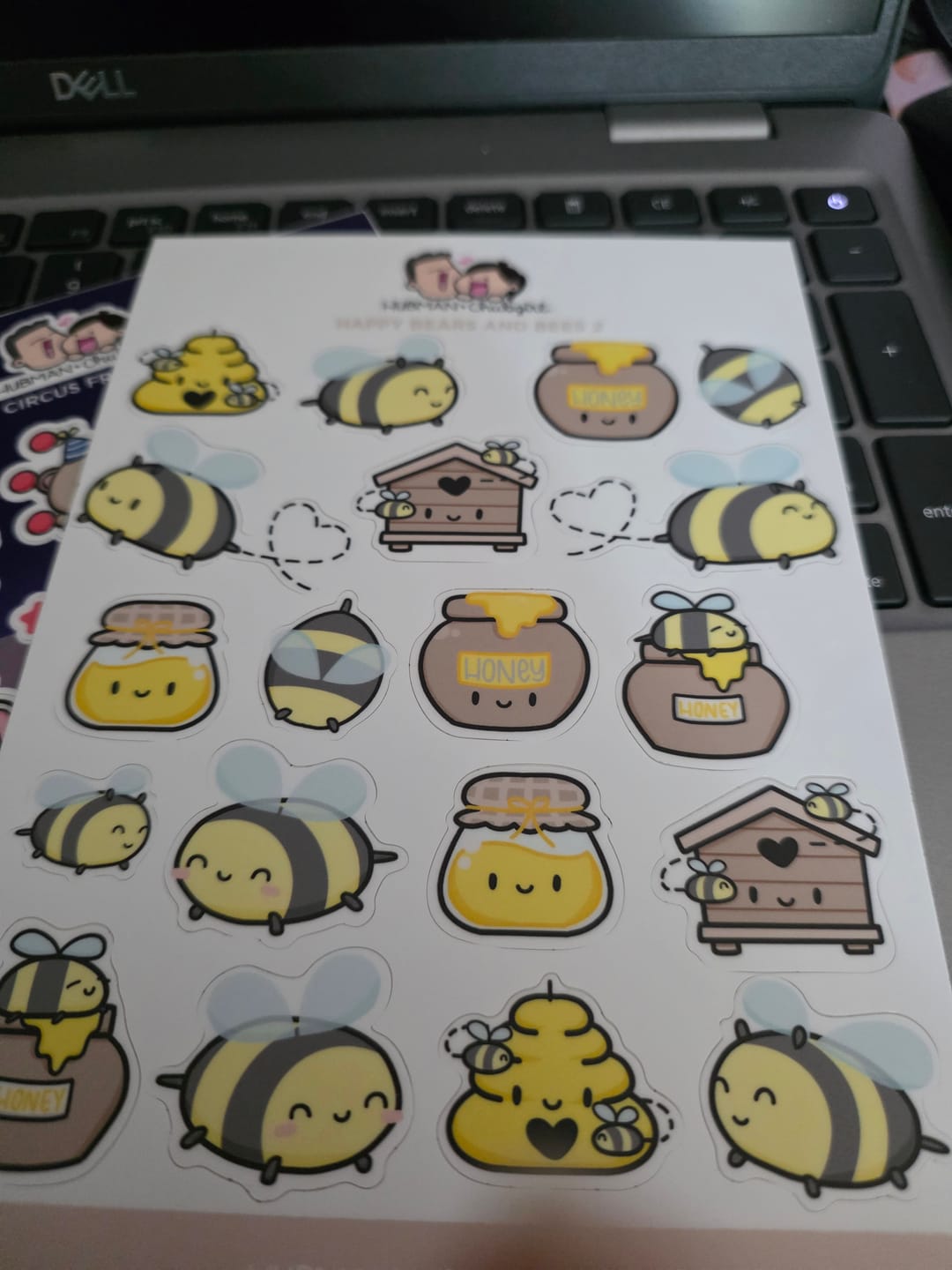 Customer photo review of Happy Bears and Bees 2 Sticker Sheet