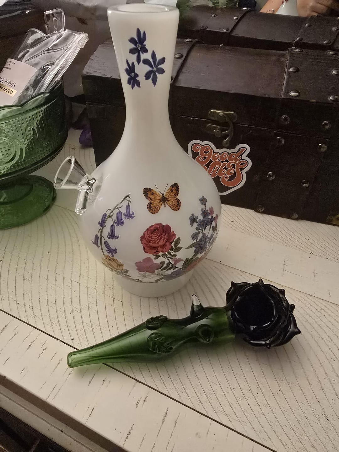 Customer photo review of FLORAL VASE BONG